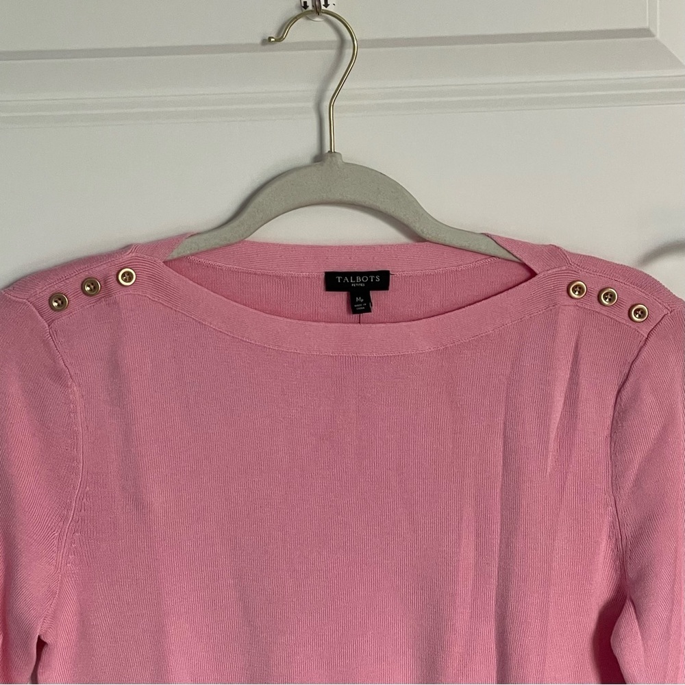 Talbots Button-Shoulder Sweater - Picture 2 of 10